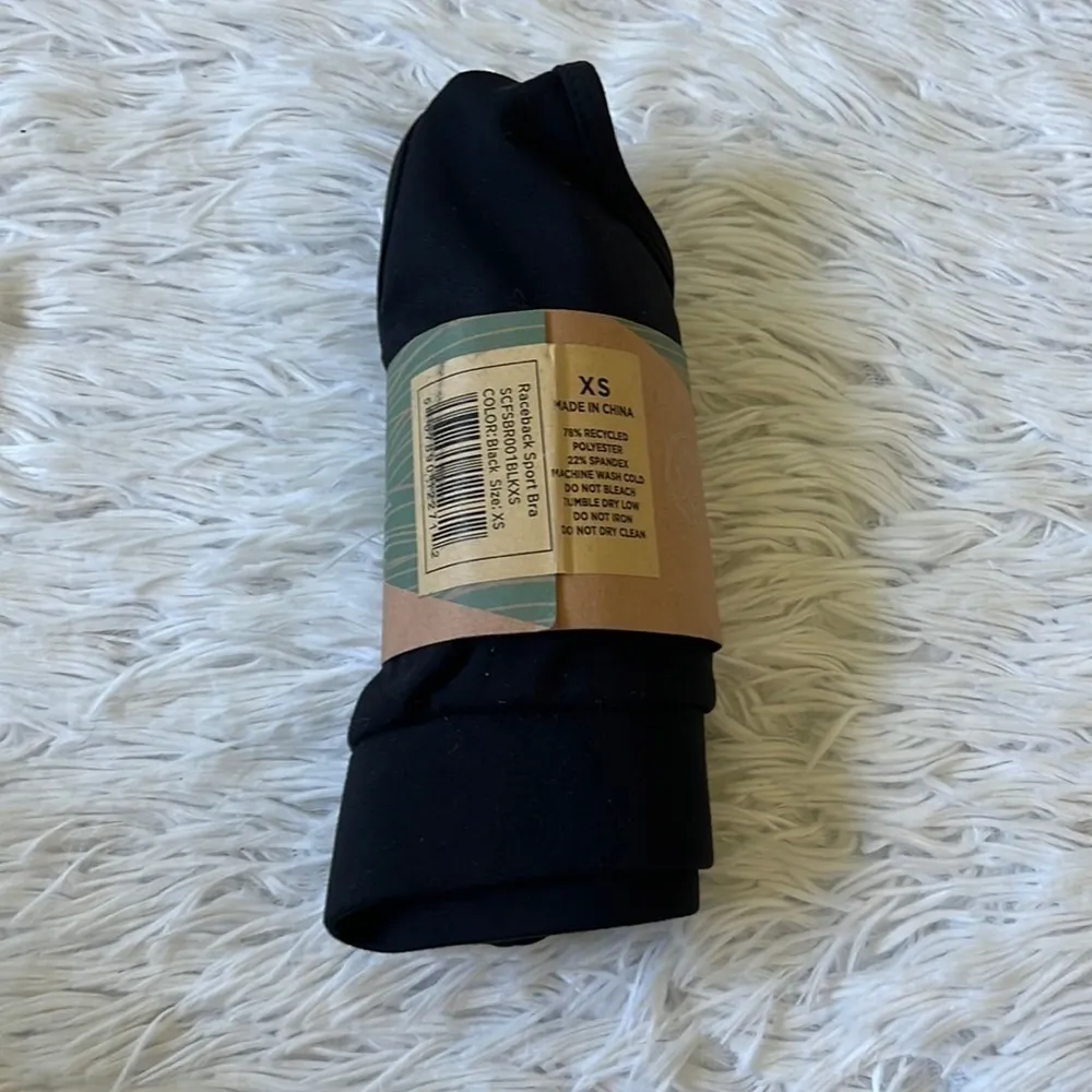 Sand Cloud Women’s Eco Raceback Sport Bra in black size XS - Image 2