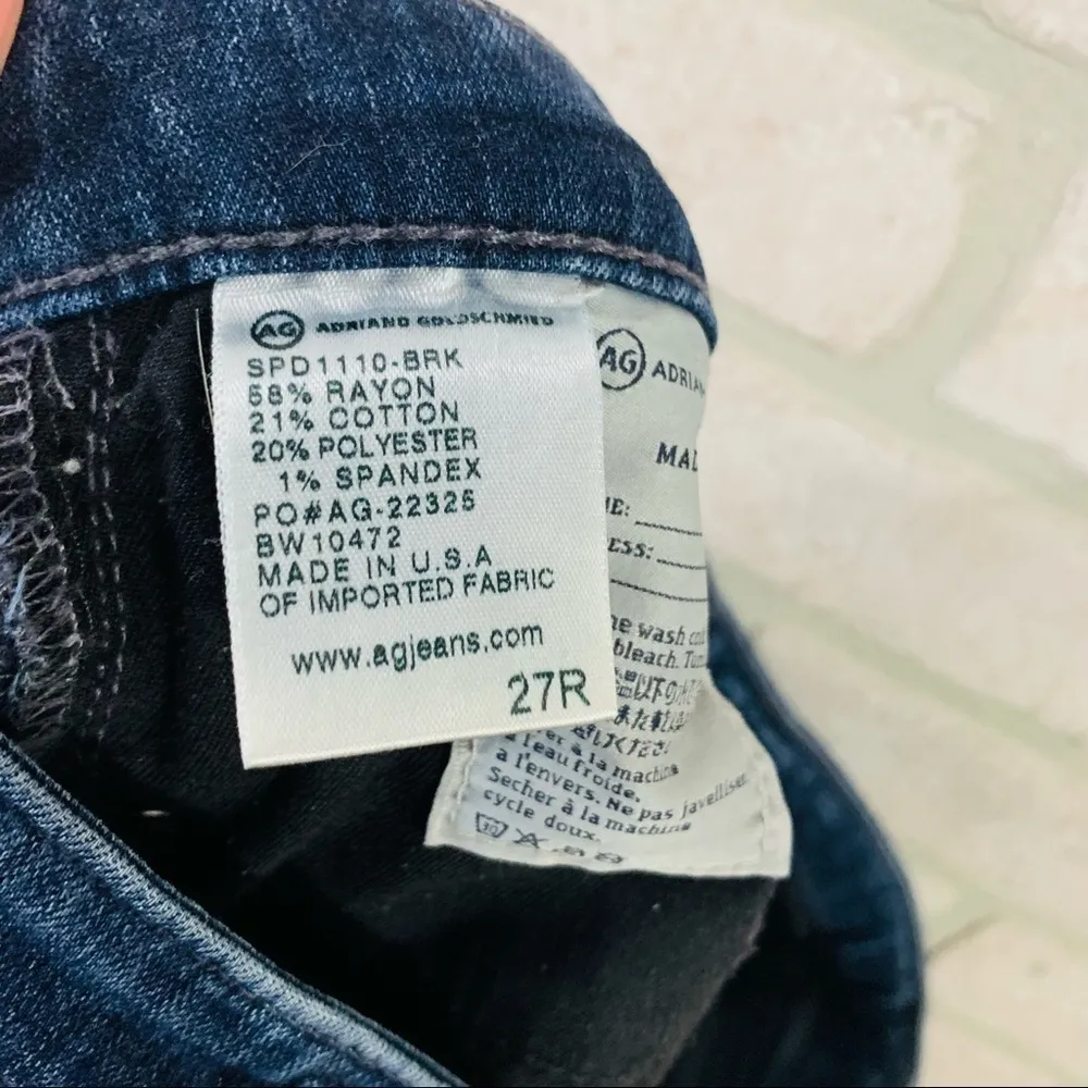 Ag Adriano Goldschmied The Stilt Cigarette Skinny Jeans in Brooks Wash Size 27 - Image 11