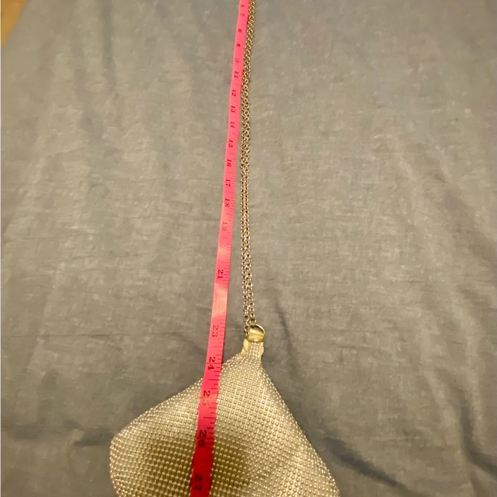 Silver Mesh Evening Bag with Chain Strap | Vintage - Image 5