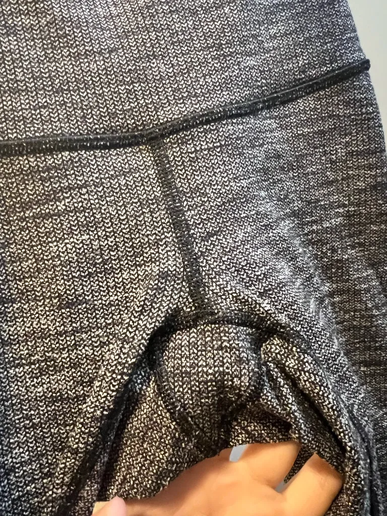 Lululemon Wunder Under High-Rise Tight 28" Luon Variegated Knit Heathered Black - Image 3