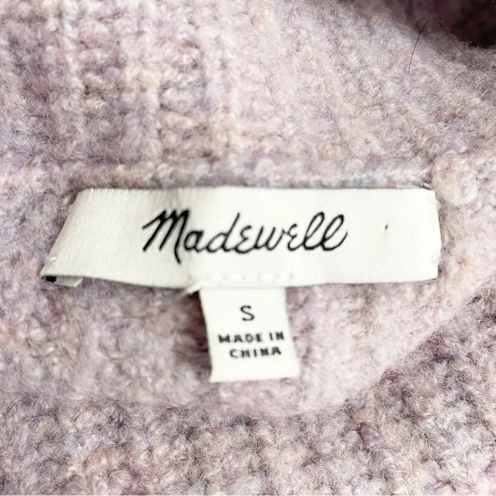 Madewell Mercer Turtleneck Sweater Coziest Yarn in Heather Wisteria Size Small - Image 10