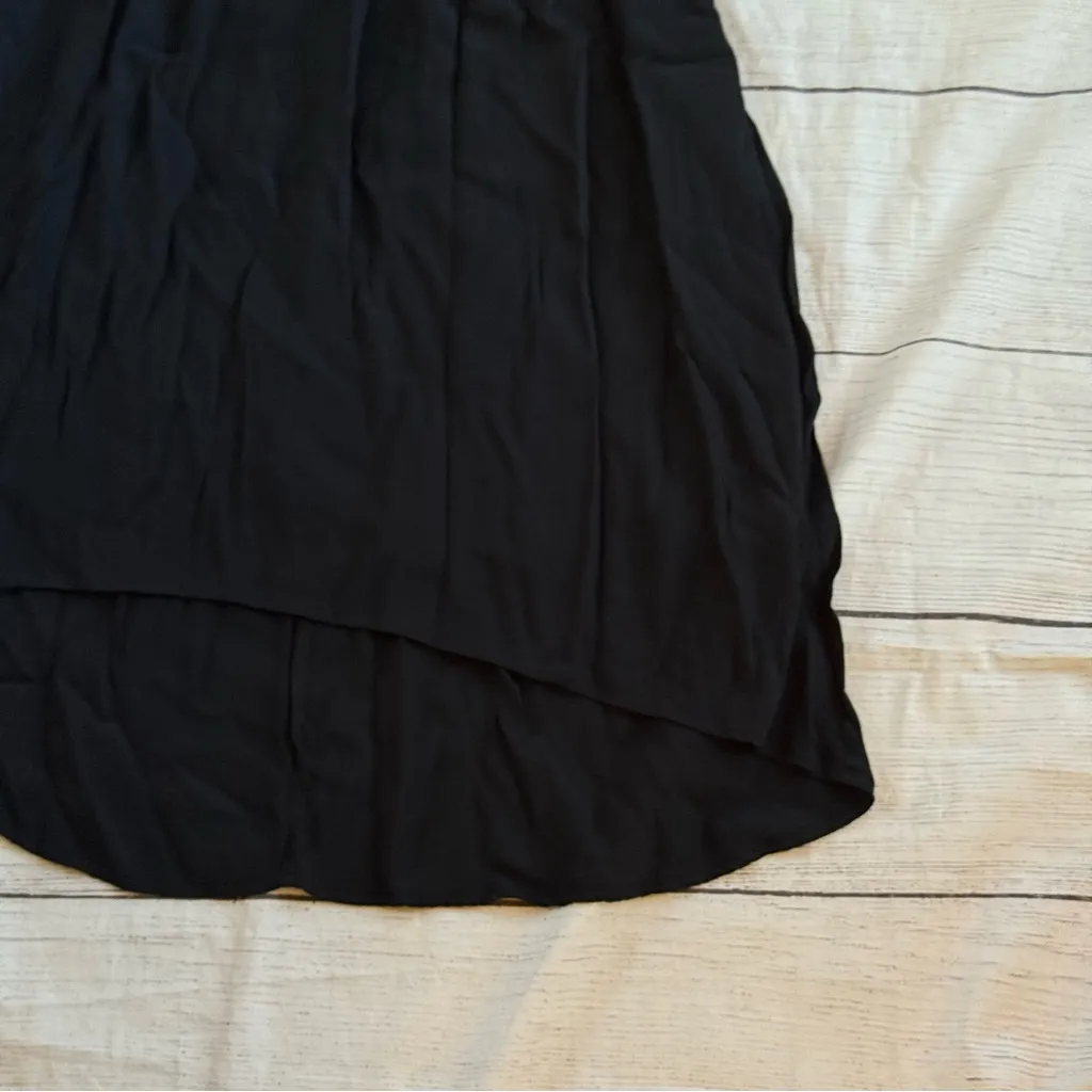 Soft Surroundings crisscross back dress size petite medium tank black high low - Image 3