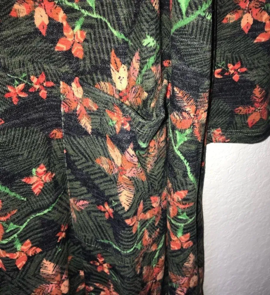LuLaRoe Sweater Sarah Duster Cardigan Floral & Fauna Pattern Sz XL NWT - Image 8