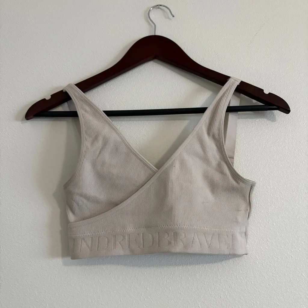 Kindred Bravely Cream Stone Wireless Crossover Nursing Bra Medium - Image 2