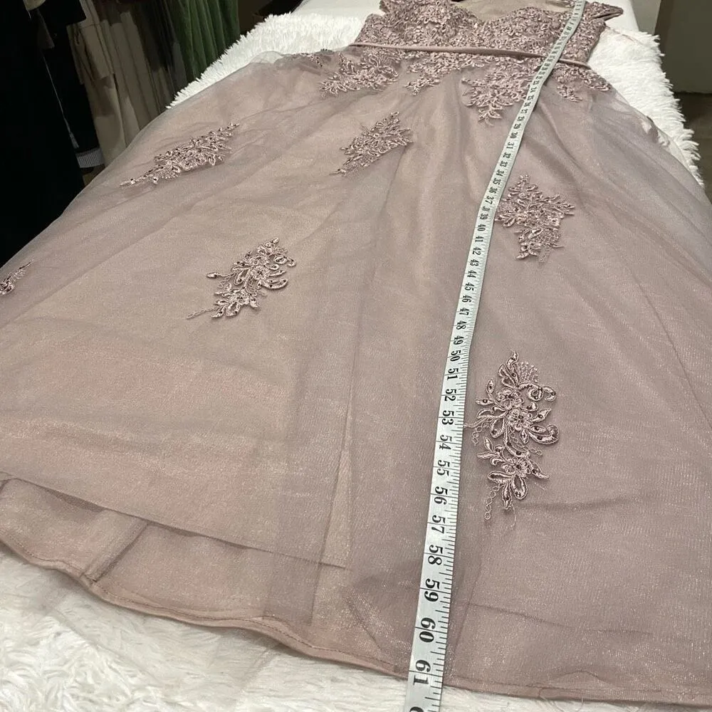 NEW MGNY by Mori Lee Beaded Lace Illusion Neck A - Image 6