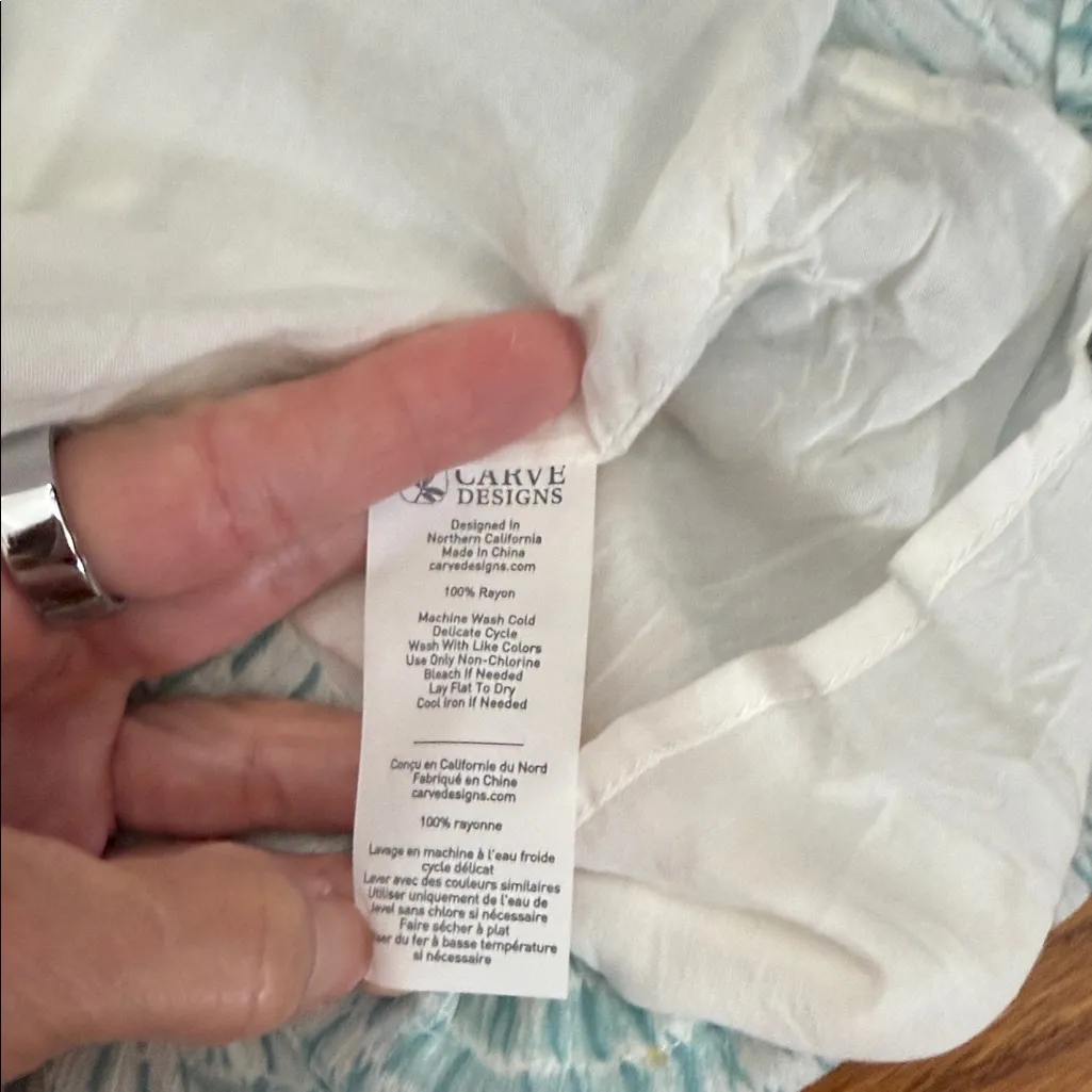 Carve Designs Teal and White Romper - Image 12