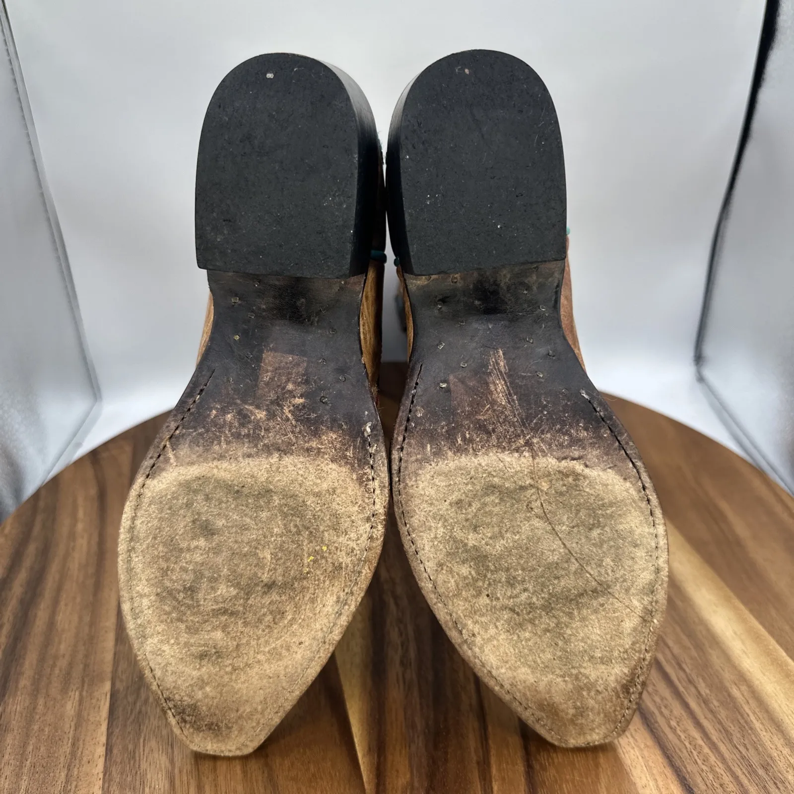 Macie Bean Rose Garden Cowboy Western Boots Snip Toe Embroidered Women's 6M Brown Size 6 - Image 10