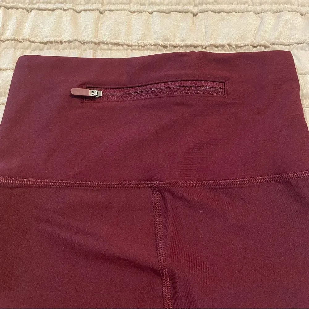 Lululemon Zoned In Tight Leggings 27" Full Length Cassis Maroon 4 W5BBNS Workout - Image 5
