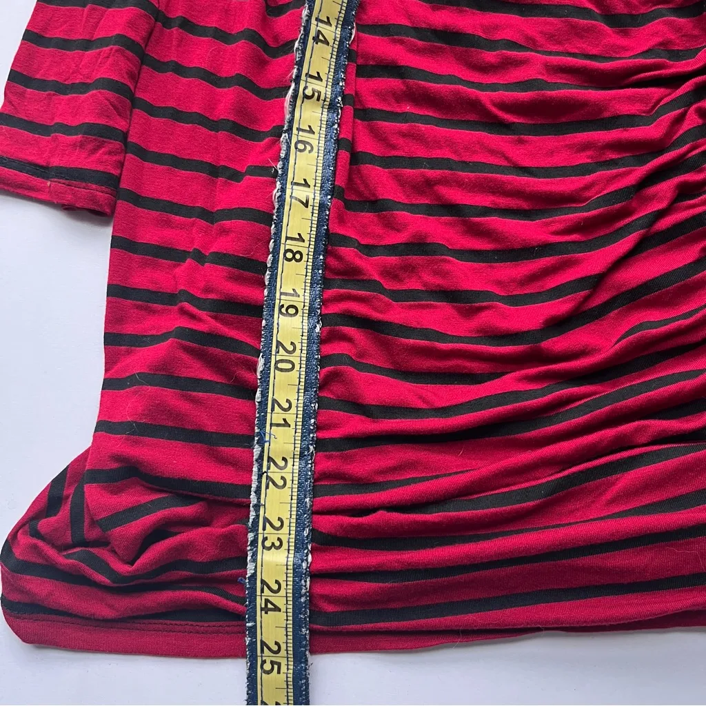 Maternity Chic Red and Black Striped Wrap Blouse Size undefined - Image 7