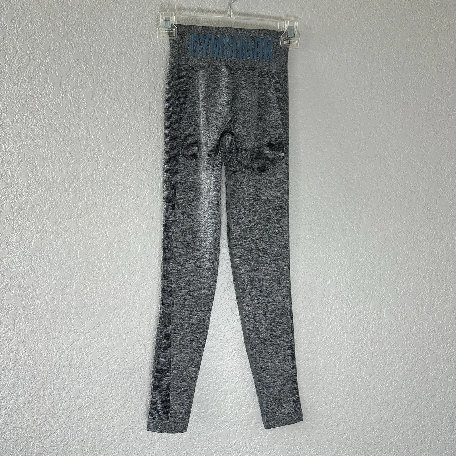 Gymshark Womens Gray Flex High Waisted Seamless Leggings  XS Gym Athletic‎ - Image 4