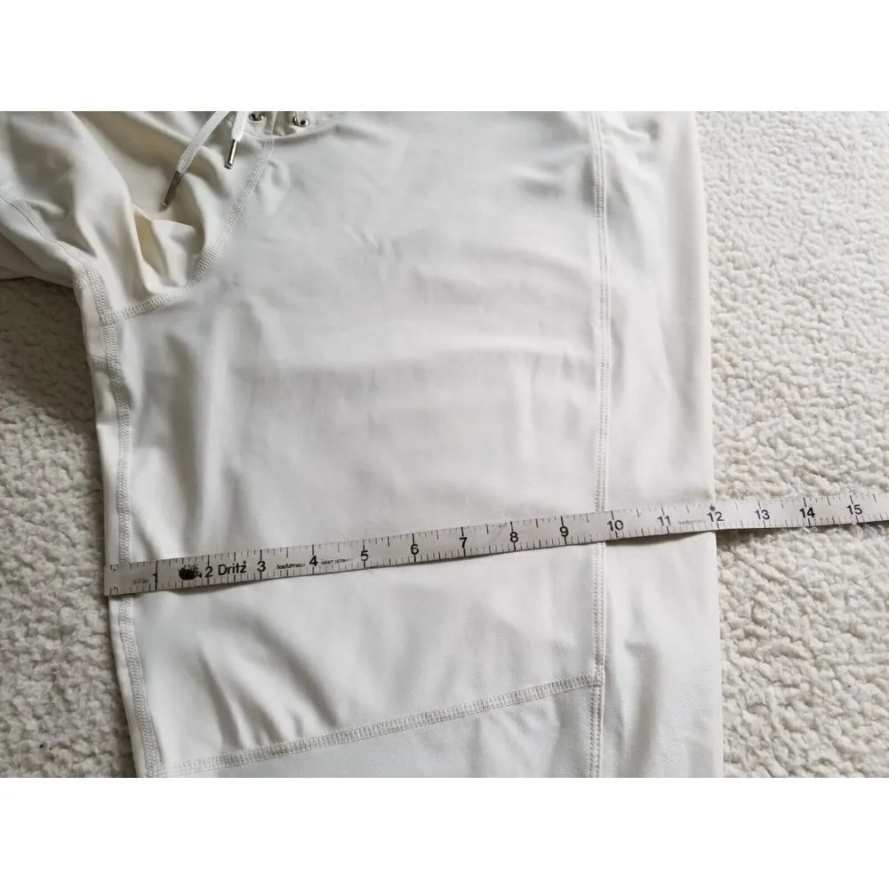 Good American Good Waist Crop Ivory Lace Up Bombshell Legging Size 6= 3XL - Image 11