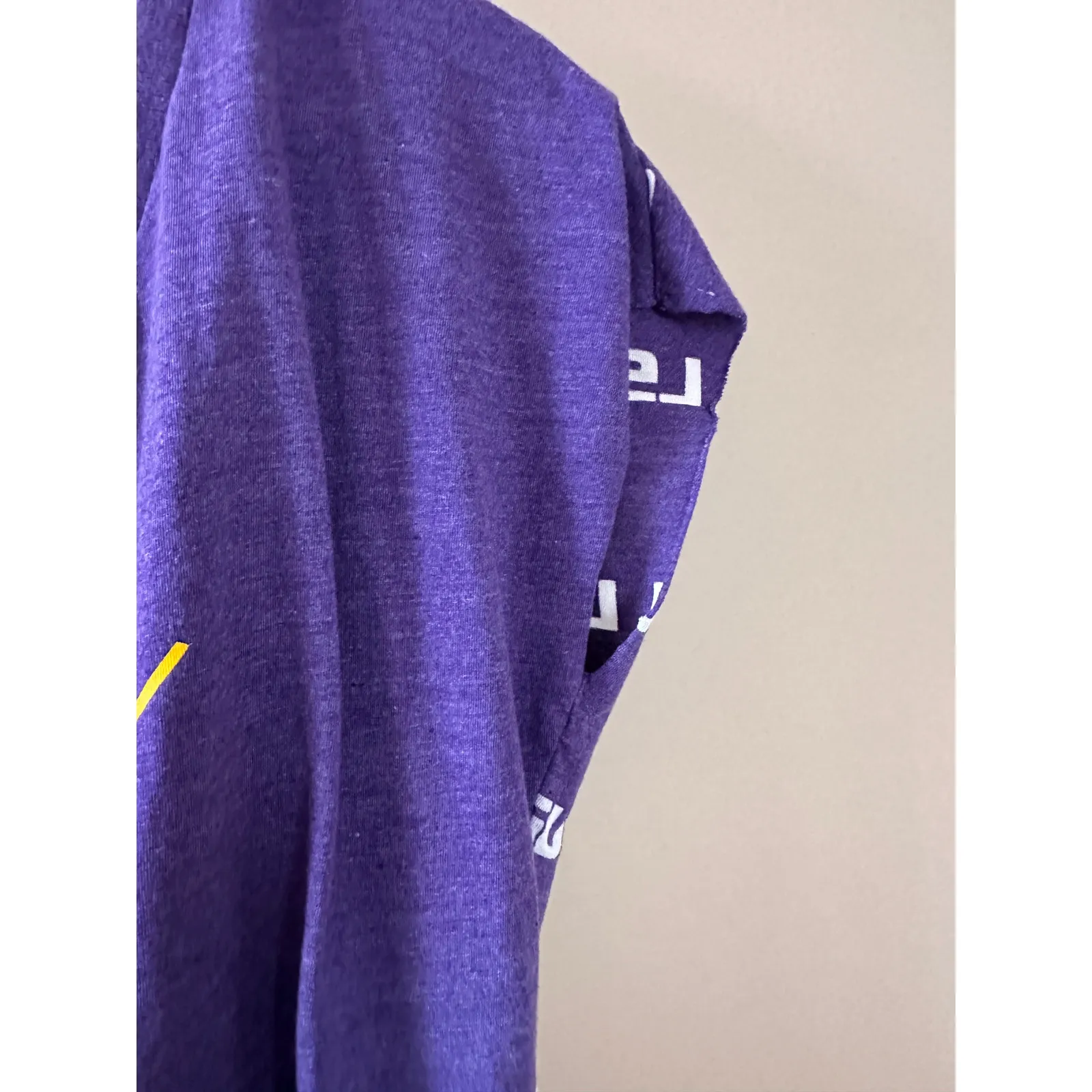 Nike LSU GEAUX Tigers College Logo Purple Muscle Tee T-shirt - Image 3