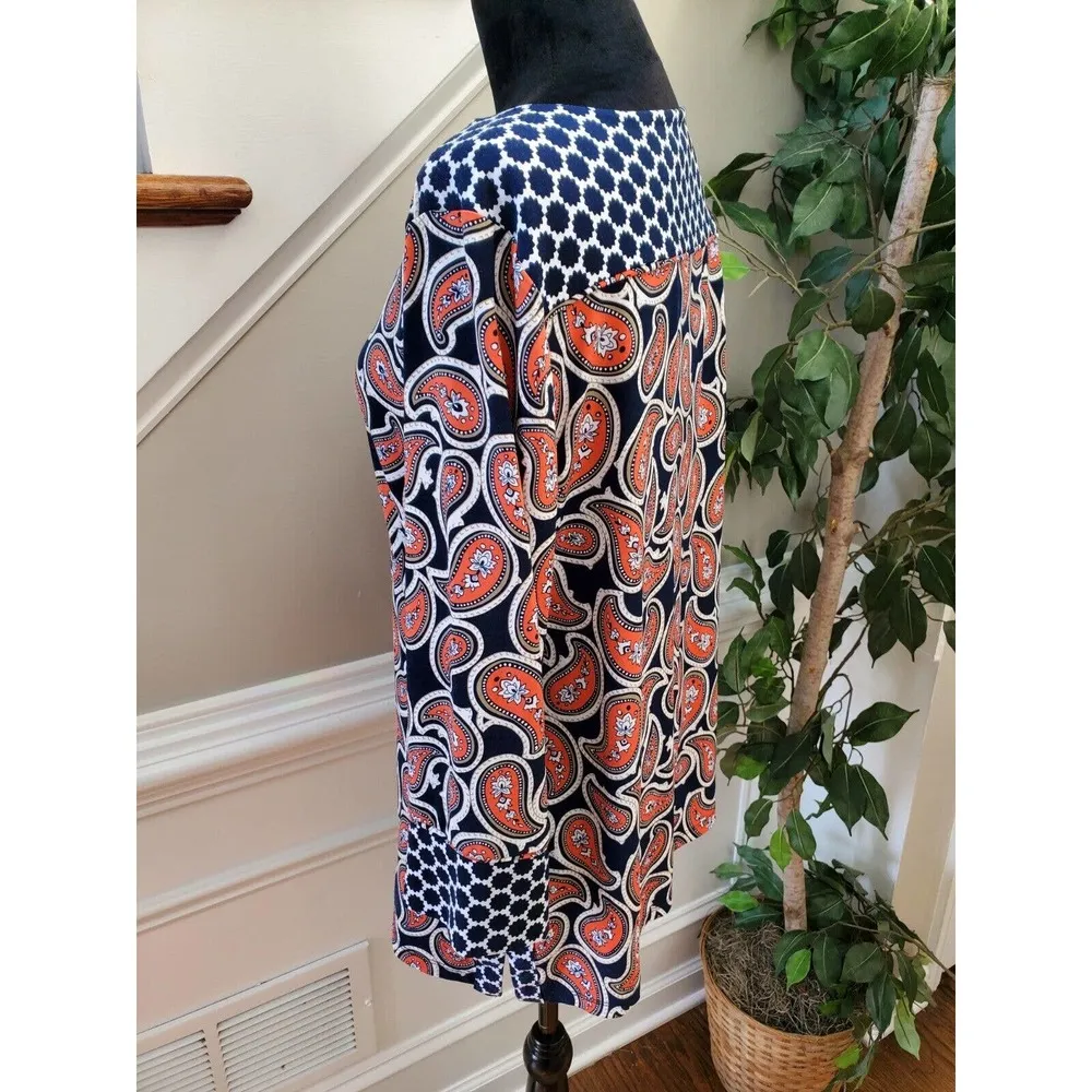 Charter Club Women's Blue Polyester Round Neck Long Sleeve Casual Top Blouse PL - Image 6