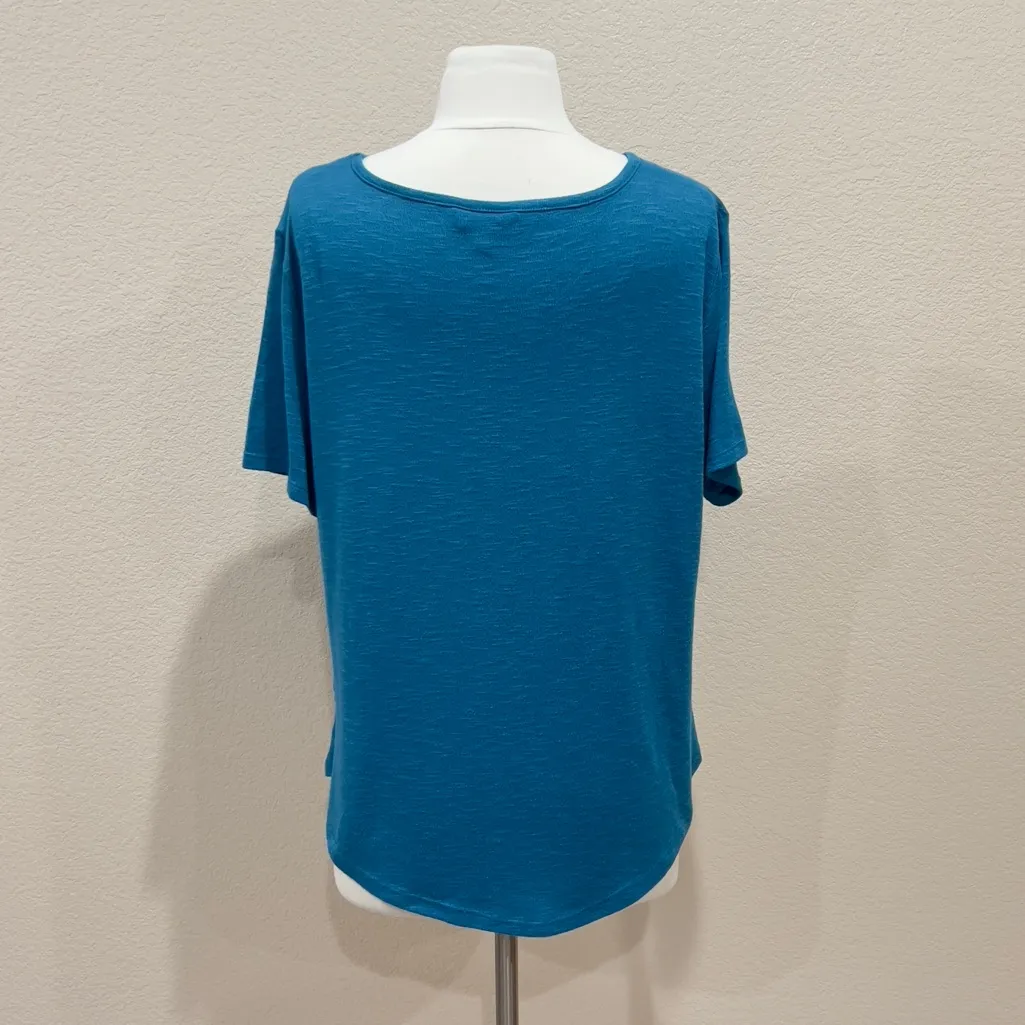 Juicy Couture Teal Top with Silver Studs Size Large - Image 3