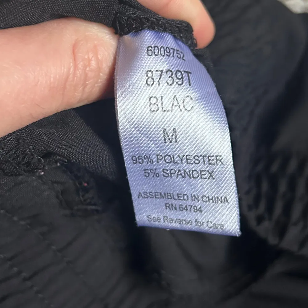 🦋 Black Jogger Pants Casual Athleisure Athletic Casual Workout Medium - Image 3