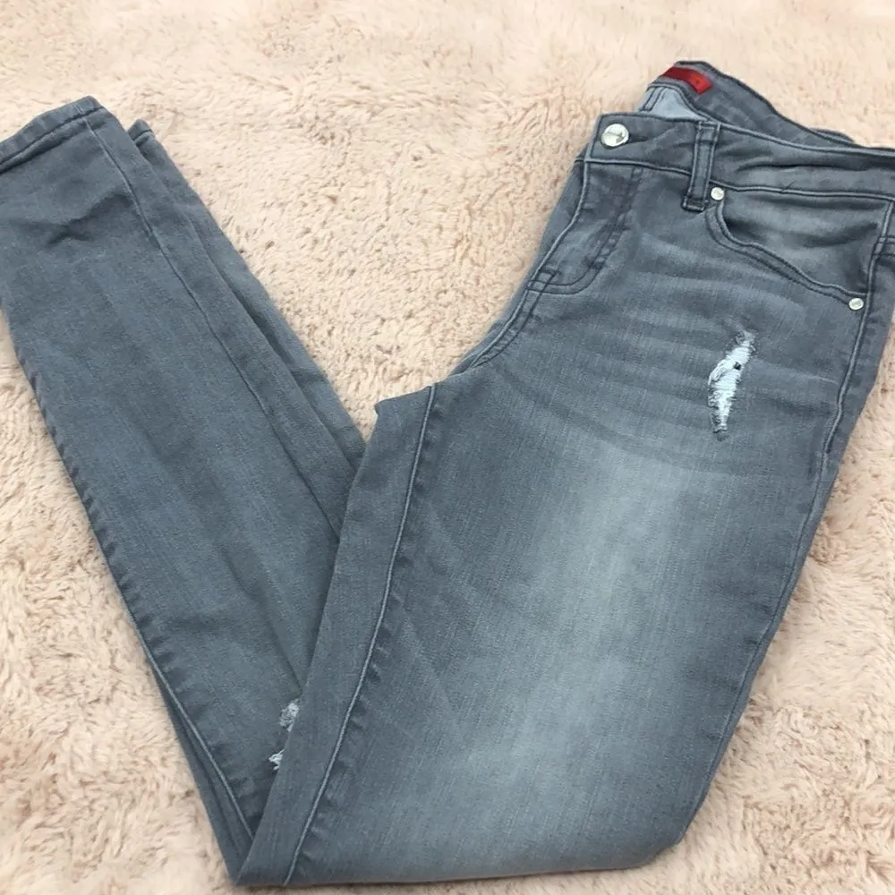 Jennifer Lopez gray skinny size 4 distressed jeans - Image 5