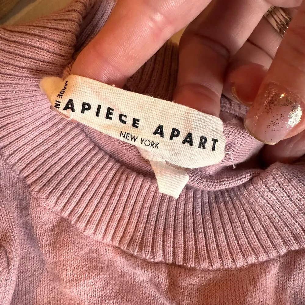 Apiece Apart New York Pink Cashmere Olimpio Blend Sweater Size XS - Image 3