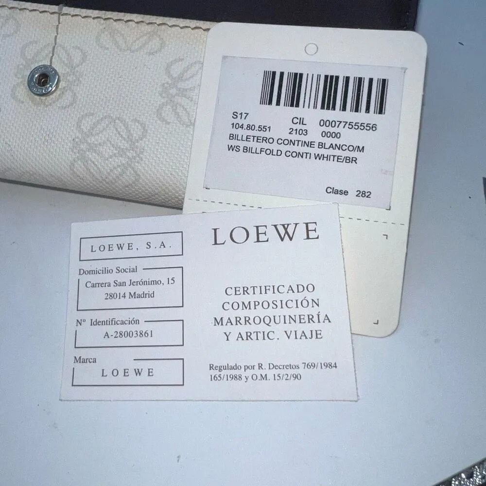 Loewe Monogram Long Trifold Wallet with Dust Cloth and Box - Image 4