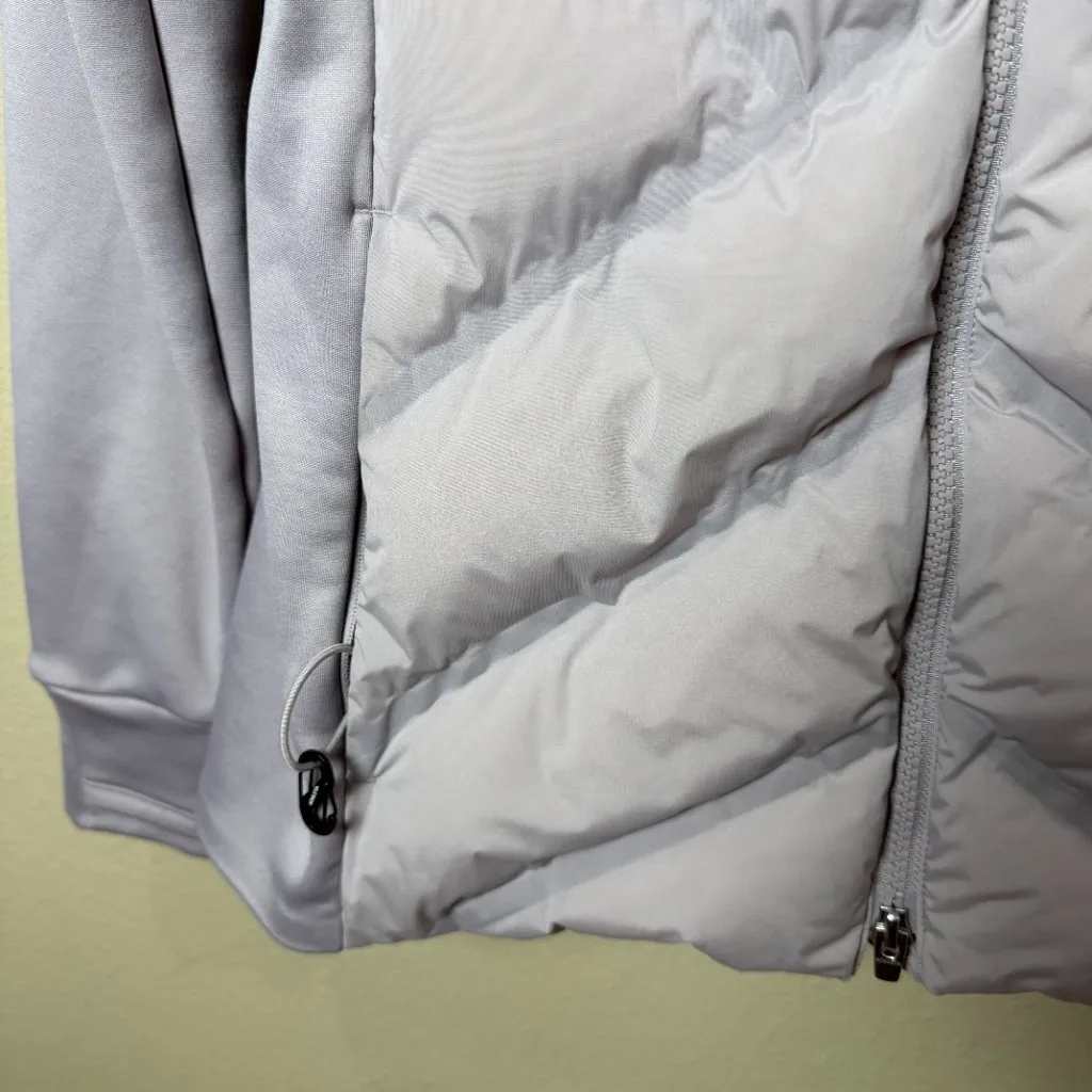 ATHLETA Inlet Jacket Full Zip with Hood Puffer Size Medium Grey almost Lavender - Image 3