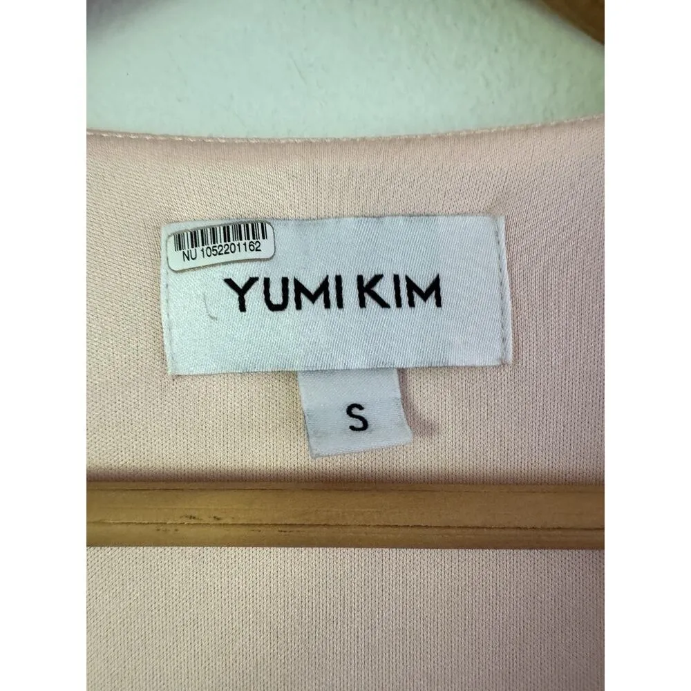 Yumi Kim Maternity Francine Pink Sparkley Wrap Midi Dress Size Small - Image 9