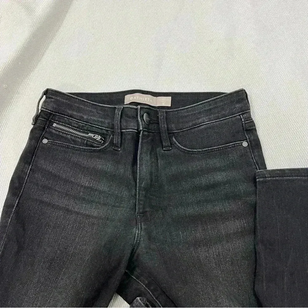 Athleta Carbon Wash Black Ultra Skinny Zip Ankle Sculptek Jeans Size 0 - Image 4