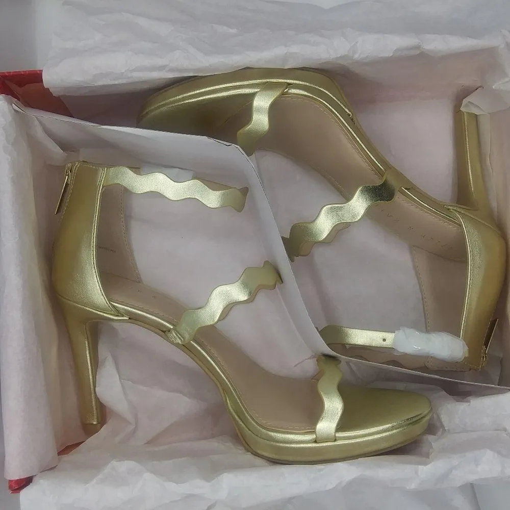 strappy gold heels - Image 3