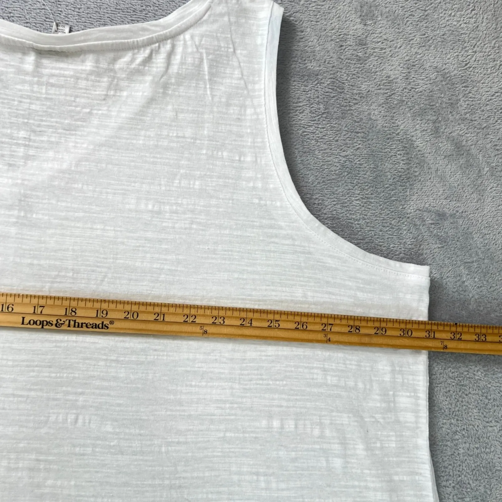 Avenue Plus Size White Cotton Tank Top 30/32 NWT Sleeveless‎ Basic Casual Lounge - Image 6
