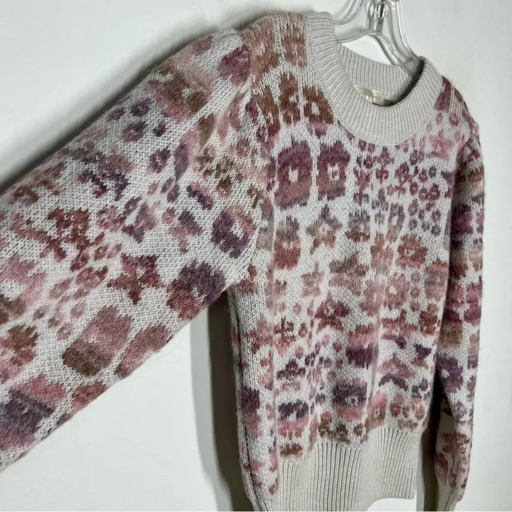 LoveShackFancy Sz S Wool Alpaca Kirsten Pullover Sweater Crew Neck Womens - Image 5