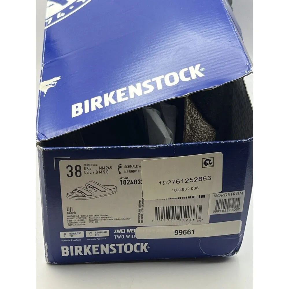 Birkenstock Women Uji Slide Sandal Black Size 7-7.5 US / 38 EU New $150 - Image 5
