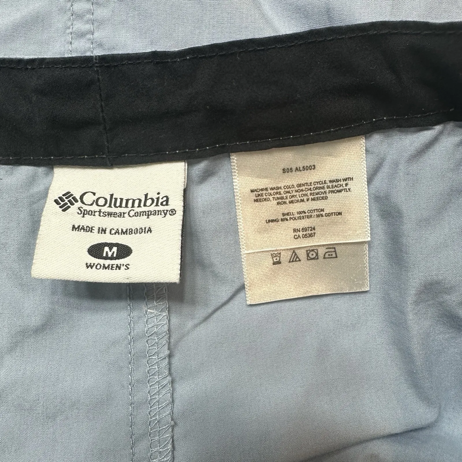 Columbia Women's Blue Utility Cargo Skirt Size M Outdoor‎ Hiking Travel Cotton - Image 3