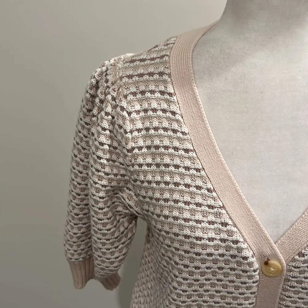 NWT Evereve Short Puff Sleeve Cade Cardigan Sz M - Image 2