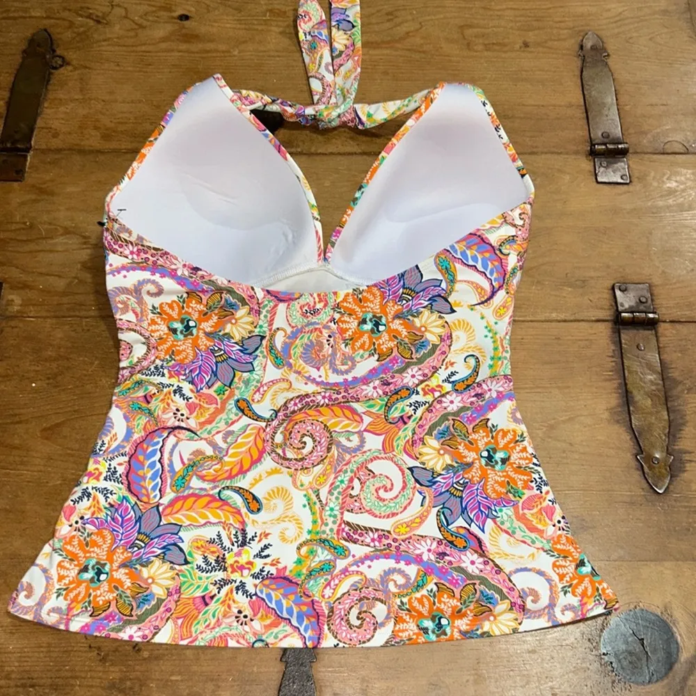Woman’s Ralph Lauren Halter Paisley Swimsuit Size 14 - Image 4