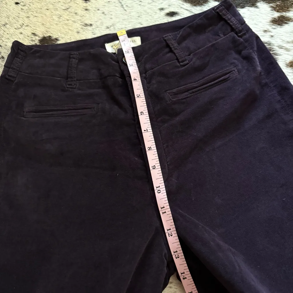 MAISON‎ HOTEL Viva Pant Wide Leg In Deep Purple NWT Size Large Velvet - Image 9