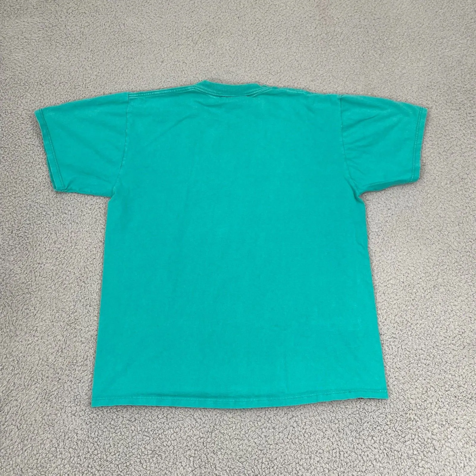 Vintage Mickey & Co. Sgurt Women L Teal Embroidered Short Sleeve Tee Size L - Image 9
