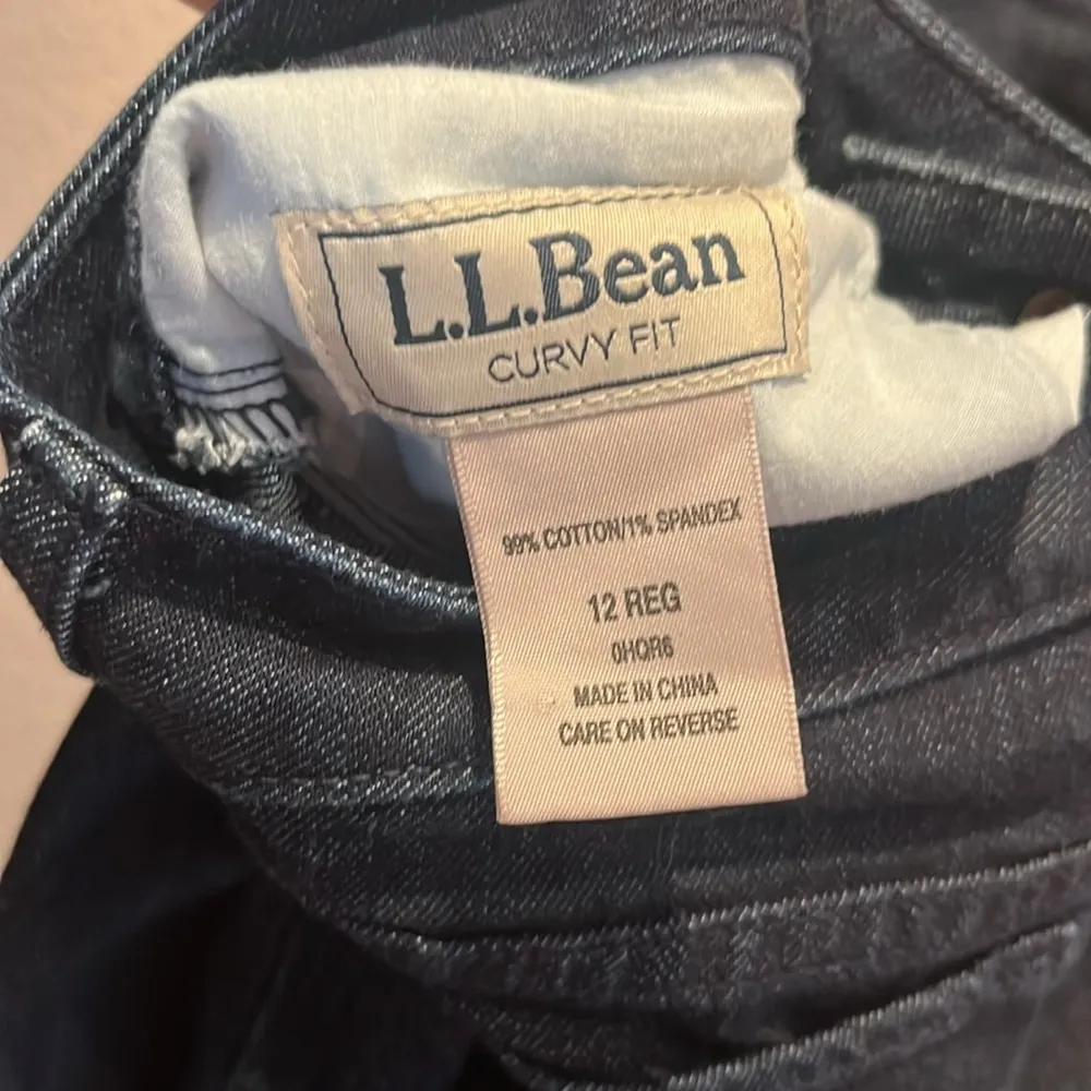 L.L. Bean Women’s Favorite Fit Curvy Jeans Dark Wash Size 12 - Image 8