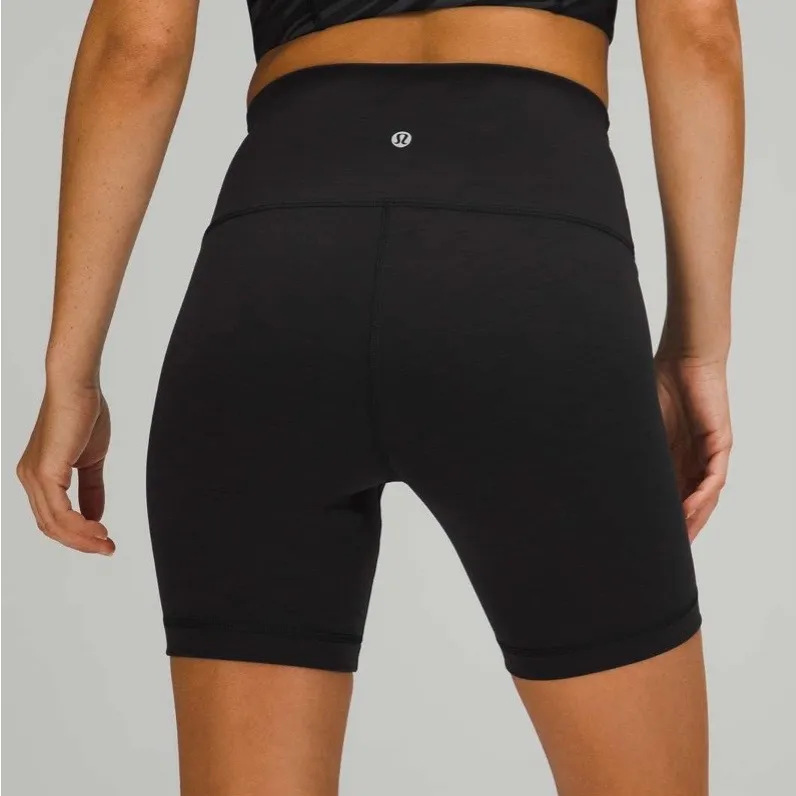Lululemon Wunder Train High-Rise Shorts Biker 6” Black Everlux Size 2 Like New - Image 5