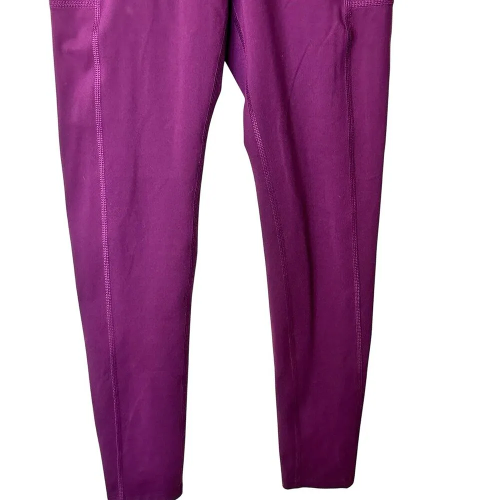 Girlfriend Collective High Rise Compressive Leggings size M Burgundy - Image 6