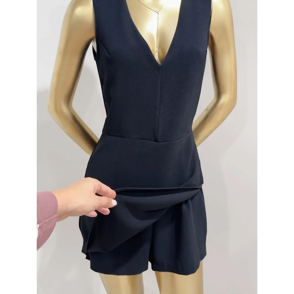 Modlook 29 Women's Black Sleeveless V-neck Romper Size S - Image 5