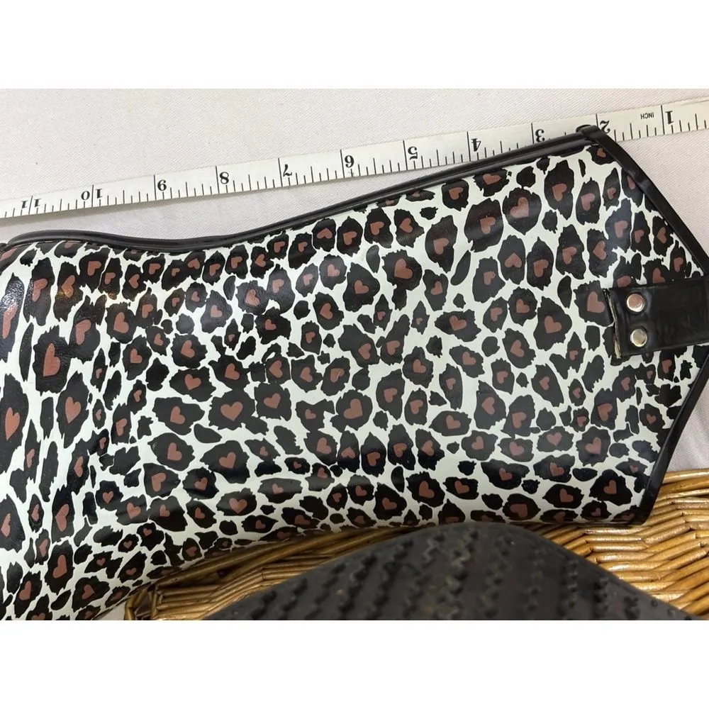 Women's Nomad Leopard Print Cowboy Rain Boots Size 8 White - Image 8