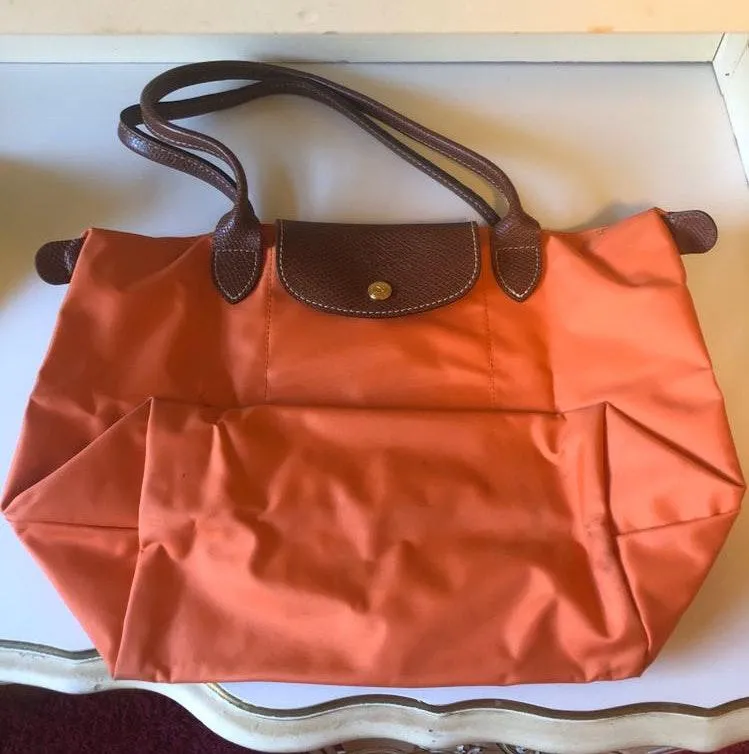 Longchamp Small Orange  Le Pliage Tote  - Image 5