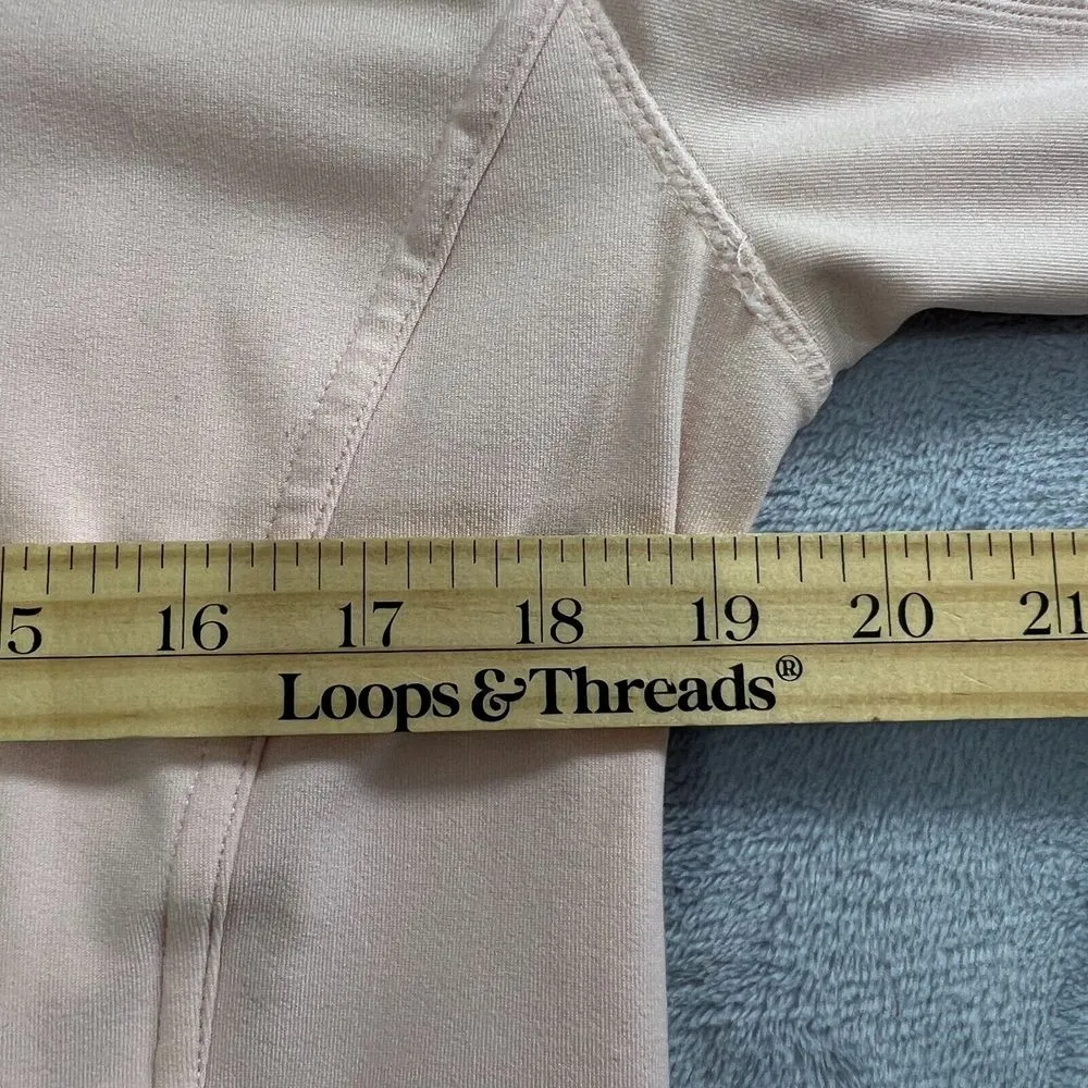 Nike Vintage Womens XS  Dri-Fit Blush Pink Full- Zip Front Jacket Fleece Runner‎ - Image 6