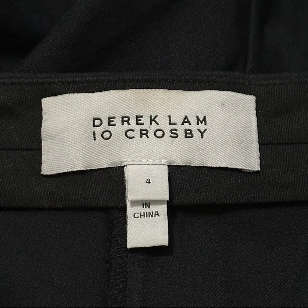 Derek Lam 10 Crosby Women’s Size 4 Black Cotton Blend Flare Trousers Pants - Image 8