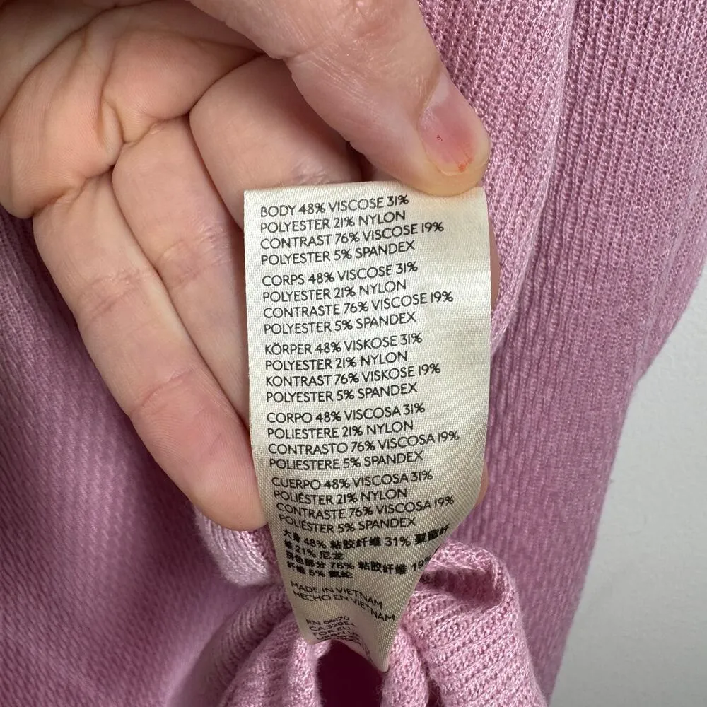 Free People We the Free Top Women Size M Snowy Thermal Shirt Pink Purple Spring - Image 7