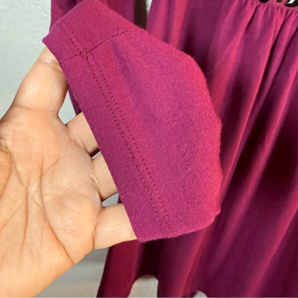 Oh baby motherhood Elegant Burgundy Long Sleeve Top SZ:XL - Image 4