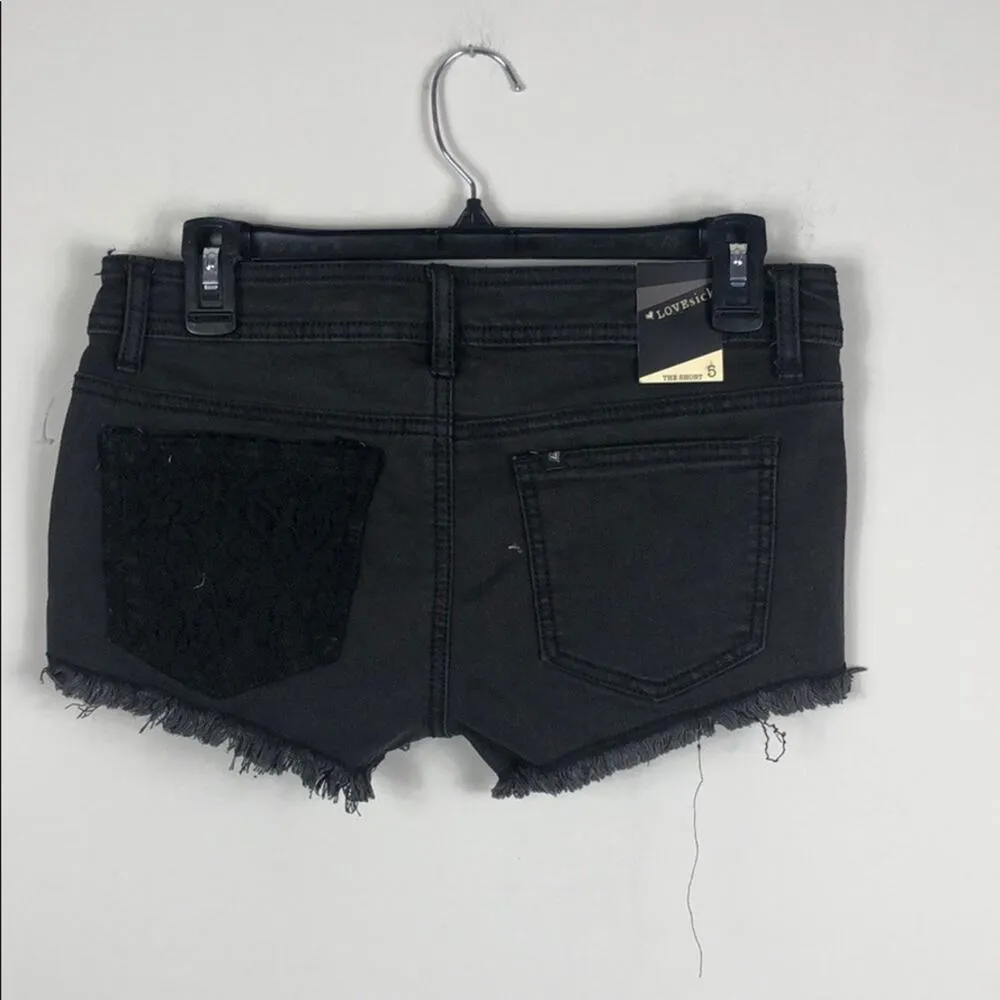 Lovesick The Short Black Lace Cutoff Shorts 5 - Image 2