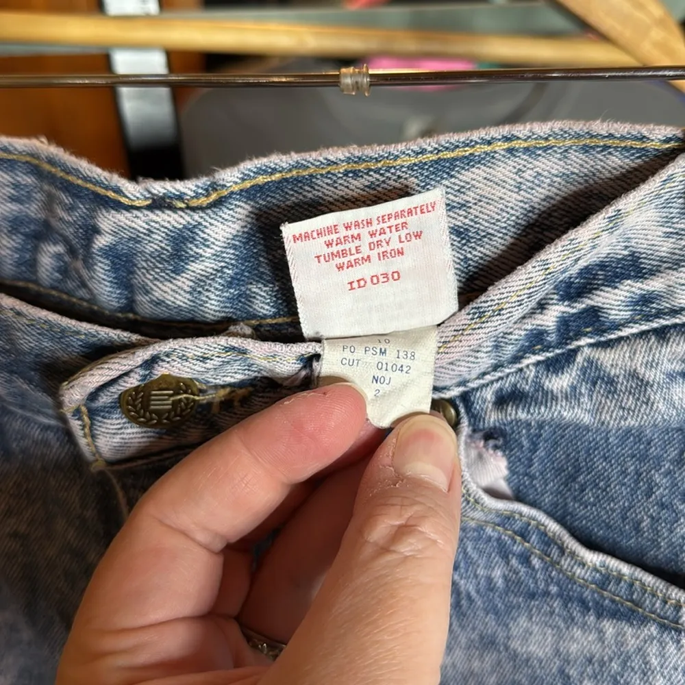 Vintage PS Gitano Denim Jeans Women's Blue Fade Acid Wash 80s 90s Size 10 Reg - Image 4