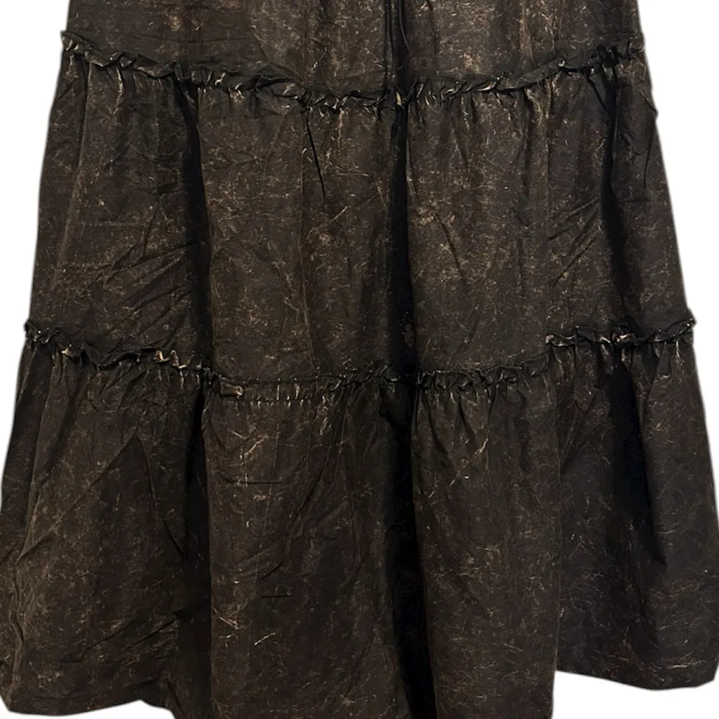 NWOT..Zenana Outfitters Distressed Acid Wash Ruffled Tiered Maxi Skirt - Image 7