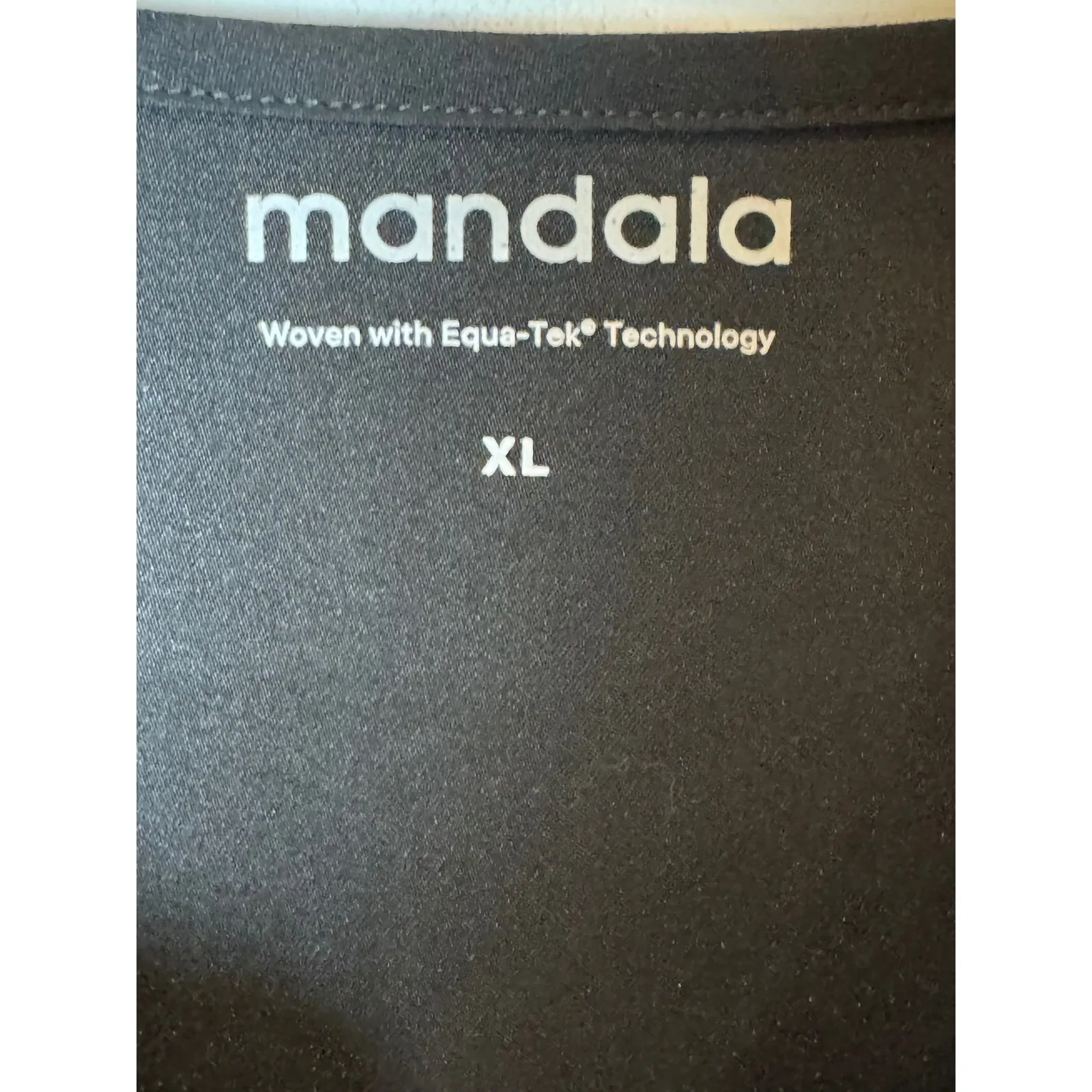 Mandala Scrub Top Women XL Black Equa Tek Technology Short Sleeve Medical Doctor - Image 8