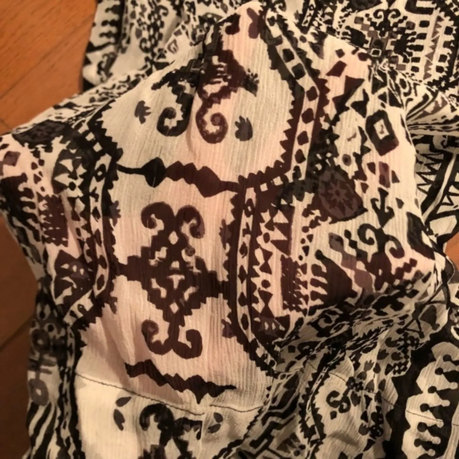 Rachel Zoe Patterned Silk Top - Image 6