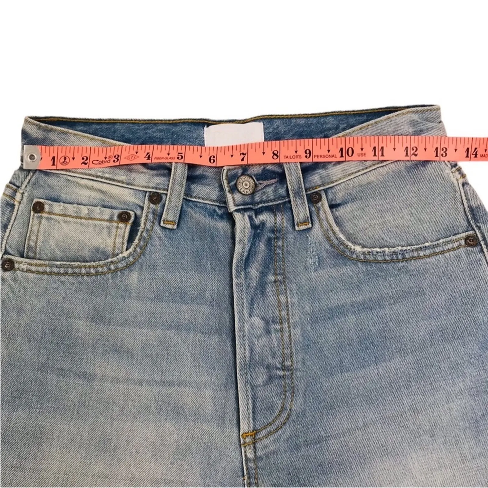 BOYISH High Rise Slim Straight Jean Women 26 Light Blue Normcore Stretwear Caual - Image 8